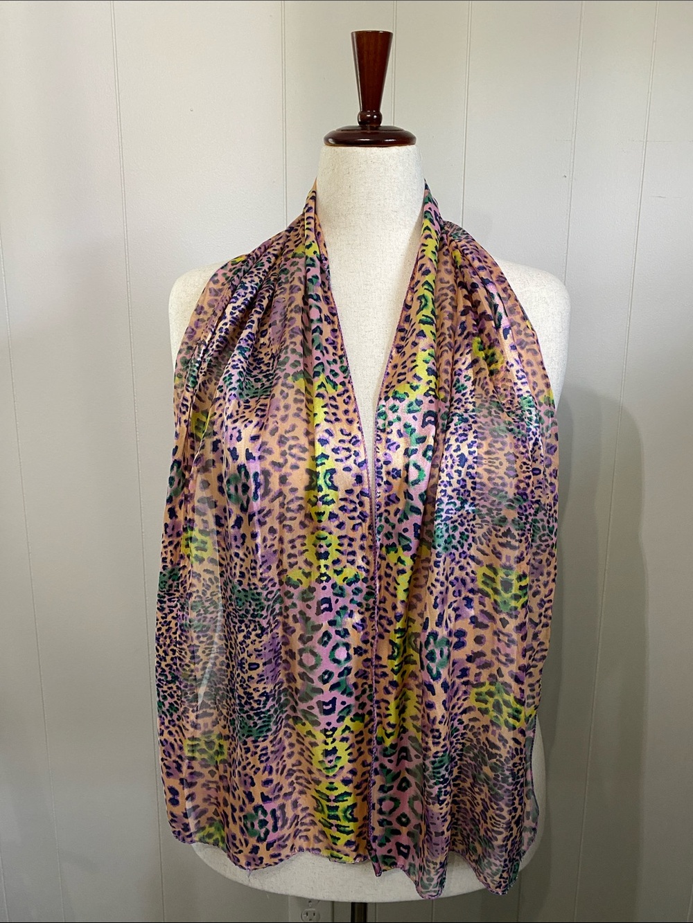 Multi-Color Animal Print Lightweight Scarf